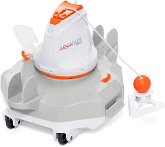 Robot nettoyeur de piscine Aquaglide blanc et orange
