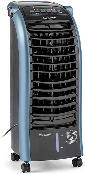 climatizador evaporativo klarstein gris y azul